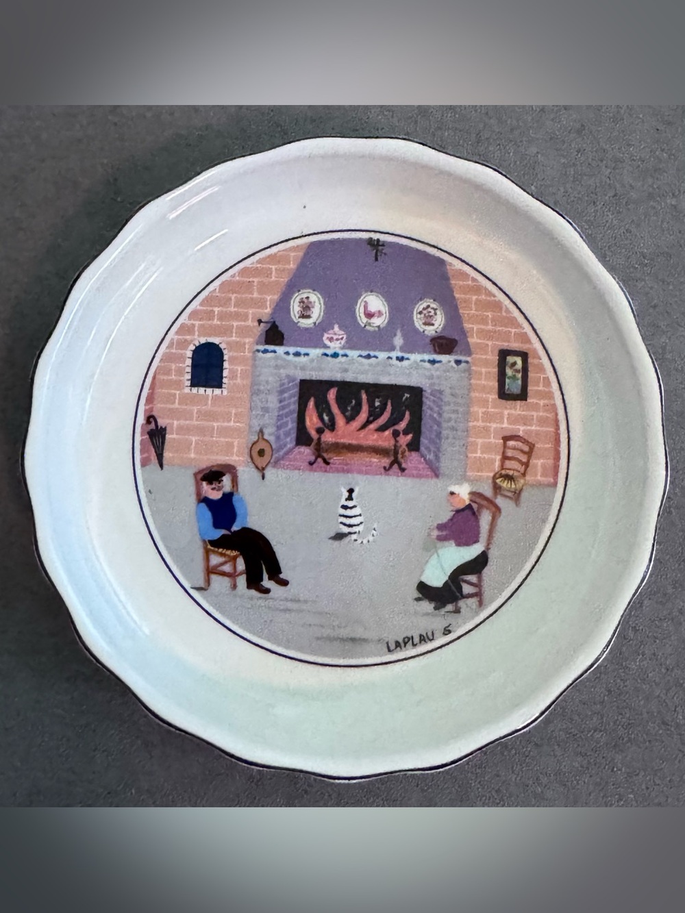 Villeroy & Boch Small Ceramic Baking Dish, “By the Fireside” Folk Art Pattern